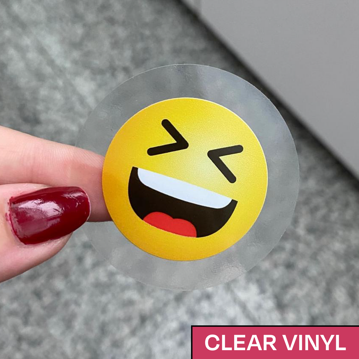 Custom Clear Vinyl Round Labels