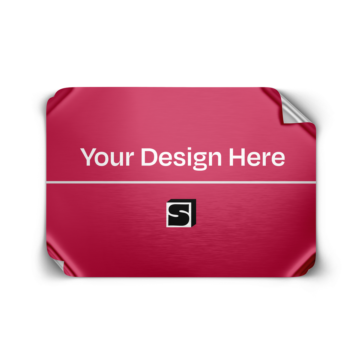 Custom Silver Metallic Vinyl Rectangle Label