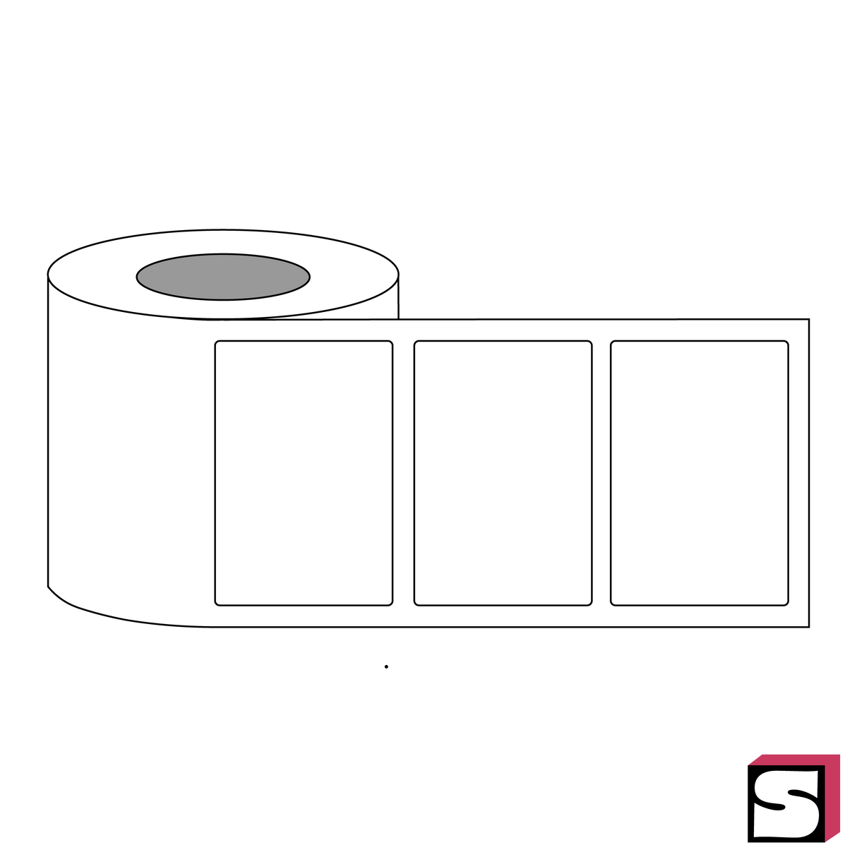 3" x 2" Thermal Roll Labels - 3" Core